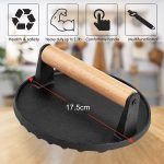 Heavy Duty Round Cast Iron Grill Press