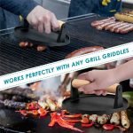 Heavy Duty Round Cast Iron Grill Press