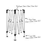 Instahut 3 x 3m Gazebo with Side Mesh Walls – Grey