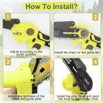 36V 8″ Mini Cordless Electric Chainsaw with 2x Batteries