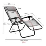 Wallaroo Zero Gravity Reclining Deck Chair – Grey