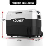 Kolner 40-litre Fridge/Freezer with Trolley – 12/24/240V