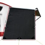 2.2 x 1.95m Caravan Roll Out Awning Sun Shade Wall – Black