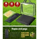 2.2 x 1.95m Caravan Roll Out Awning Sun Shade Wall – Black