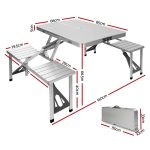 Weisshorn Folding 85cm Camping Picnic Table