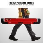 Baumr-AG 2 x Steel Saw Horse, Folding Height Adjustable Sawhorse, 1180kg Capacity, 2×4 Support Arms