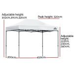 Instahut 3 x 4.5m Gazebo & Weights Pack – White