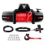 X-BULL 14,500-pound Winch with Synthetic Rope – With Winch Cover