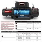 X-BULL 12,000-pound Winch with Synthetic Rope – With 2 x Black Gen 3.0 Recovery Tracks