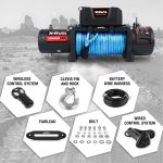 X-BULL 12,000-pound Winch with Synthetic Rope – With Tyre Deflator