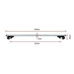 1350mm Lockable Aluminium Universal Roof Rack Cross Rails