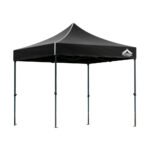 3x3m Instahut Pop-up Gazebo with Leg Weights – Black
