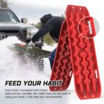 X-BULL 2 x Recovery Tracks with Mounting Bolts and Carry Bag – Red