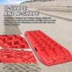X-BULL 4 x Recovery Tracks with Mounting Bolts – Red