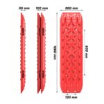 X-BULL 2 x Recovery Tracks with Mounting Bolts – Red