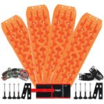 X-BULL 4 x Recovery Tracks with Mounting Bolts – Orange