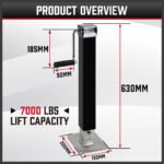 3.2T Weld-On Caravan/Trailer Jack Stand