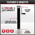 3.2T Weld-On Caravan/Trailer Jack Stand