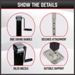 3.2T Weld-On Caravan/Trailer Jack Stand