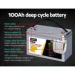 Giantz 100AH AGM Deep Cycle Battery x 2