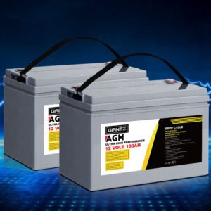 Giantz 100AH AGM Deep Cycle Battery x 2