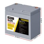 Giantz 75AH AGM Deep Cycle Battery x 2