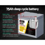 Giantz 75AH AGM Deep Cycle Battery x 2