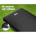 Weisshorn 9.5cm Self-Inflating Camping Mattress – Black