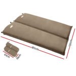 Weisshorn Double Self-Inflating Mattress, Coffee – 10cm thick