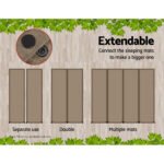 Weisshorn Double Self-Inflating Mattress, Coffee – 10cm thick