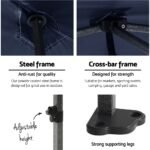 3x6m Instahut Pop-up Gazebo with Leg Weights – Navy Blue