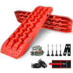 X-BULL Generation 3 Recovery Tracks – Red x 2 – With Mounting Pins