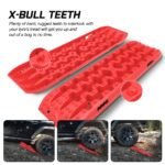 X-BULL Generation 3 Recovery Tracks – Red x 2 – With Mounting Pins