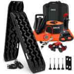 X-Bull Winch Recovery Kit with Gen. 3 Recovery Boards and Mounting Pins – Black