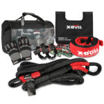 X-Bull Recover Kit – Kinetic Rope, Soft Shackles, Gen 3.0 Recovery Boards – Black