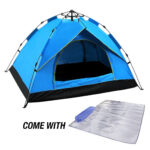 3-5 Pop-Up Person Tent with Moisture Pad – Blue