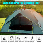 3-5 Pop-Up Person Tent with Moisture Pad – Blue