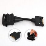7 Pin Flat Plug to 12 Pin Flat Female Socket Adaptor