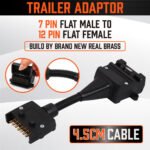 7 Pin Flat Plug to 12 Pin Flat Female Socket Adaptor