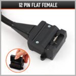 7 Pin Flat Plug to 12 Pin Flat Female Socket Adaptor