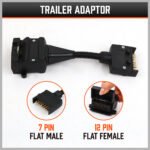 7 Pin Flat Plug to 12 Pin Flat Female Socket Adaptor
