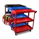 3-Tier Tool Trolley – Red