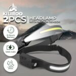 Kiliroo LED Rechargeable Headlamp x 2