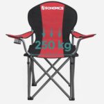 Songmics Folding Camping Chair with Bottle Holder – Red and Black