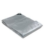 Heavy Duty Silver Black Tarpaulin 4.9×6.1m