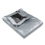 Heavy Duty Silver Black Tarpaulin 5.5×7.3m