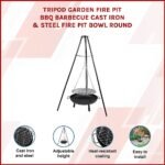 Tripod Cast Iron BBQ Fire Pit