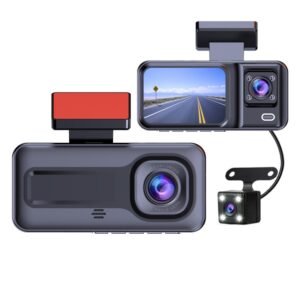 Front and Rear Triple Lens 1080P HD Dash Cam