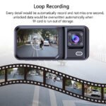 Front and Rear Triple Lens 1080P HD Dash Cam