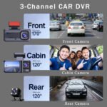 Front and Rear Triple Lens 1080P HD Dash Cam